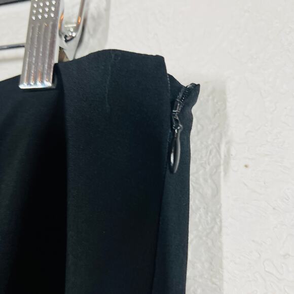 Lafayette 148 New York Chrystie Trouser Straight Pleated Pant Black Career - 12 - Picture 3 of 7